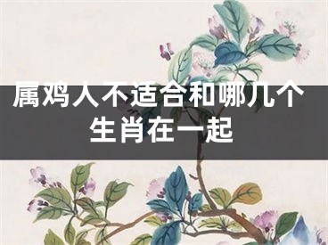 属鸡人不适合和哪几个生肖在一起