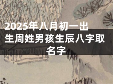 2025年八月初一出生周姓男孩生辰八字取名字