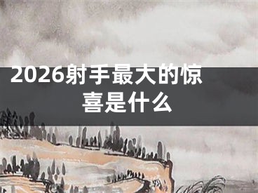 2026射手最大的惊喜是什么