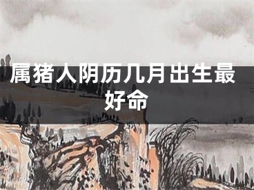 属猪人阴历几月出生最好命