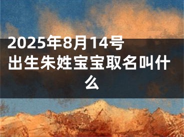 2025年8月14号出生朱姓宝宝取名叫什么