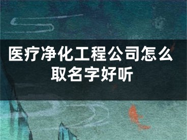 医疗净化工程公司怎么取名字好听