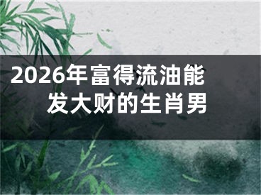 2026年富得流油能发大财的生肖男