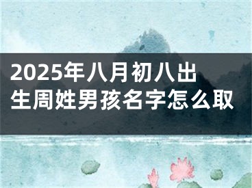 2025年八月初八出生周姓男孩名字怎么取