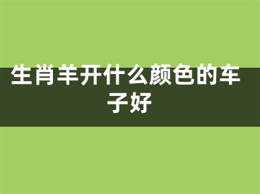生肖羊开什么颜色的车子好