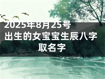 2025年8月25号出生的女宝宝生辰八字取名字