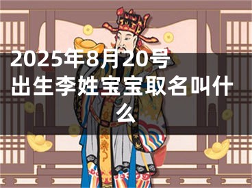 2025年8月20号出生李姓宝宝取名叫什么