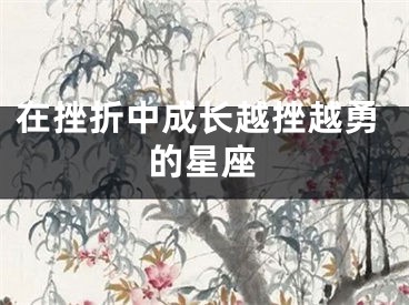 在挫折中成长越挫越勇的星座