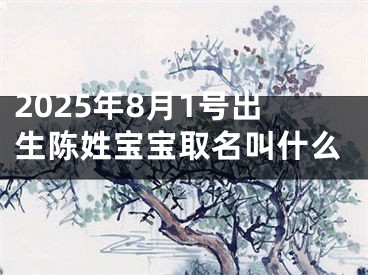 2025年8月1号出生陈姓宝宝取名叫什么