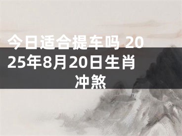 今日适合提车吗 2025年8月20日生肖冲煞