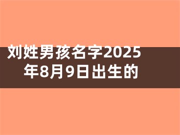 刘姓男孩名字2025年8月9日出生的