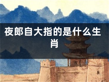 夜郎自大指的是什么生肖