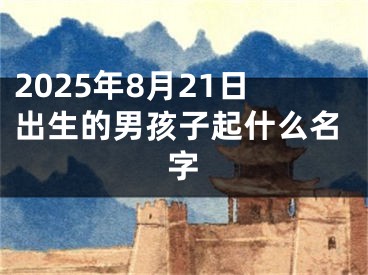 2025年8月21日出生的男孩子起什么名字