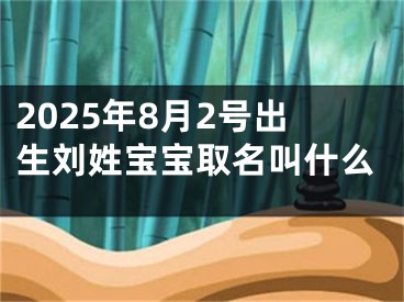 2025年8月2号出生刘姓宝宝取名叫什么