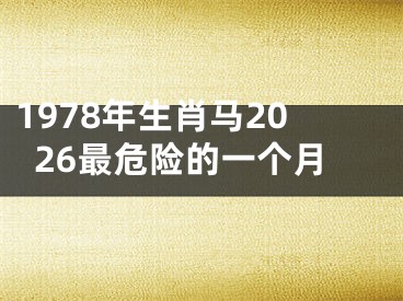 1978年生肖马2026最危险的一个月