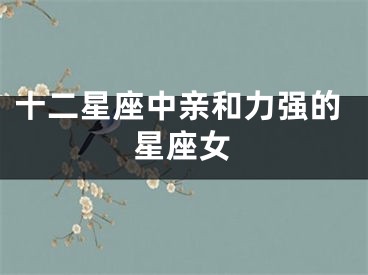 十二星座中亲和力强的星座女
