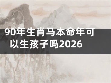 90年生肖马本命年可以生孩子吗2026