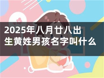 2025年八月廿八出生黄姓男孩名字叫什么