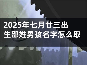 2025年七月廿三出生邵姓男孩名字怎么取