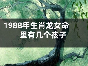 1988年生肖龙女命里有几个孩子