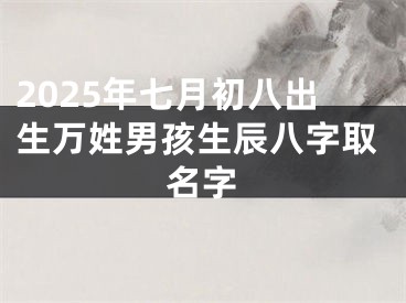 2025年七月初八出生万姓男孩生辰八字取名字
