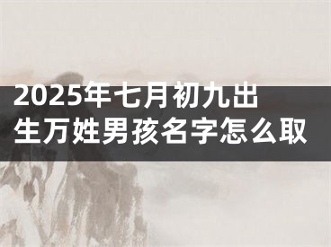 2025年七月初九出生万姓男孩名字怎么取