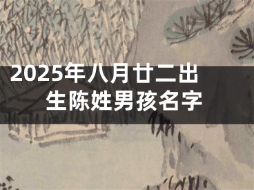 2025年八月廿二出生陈姓男孩名字