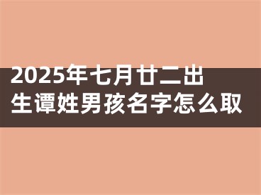 2025年七月廿二出生谭姓男孩名字怎么取