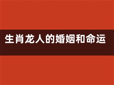 生肖龙人的婚姻和命运