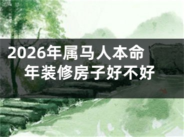 2026年属马人本命年装修房子好不好