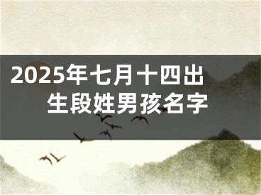 2025年七月十四出生段姓男孩名字