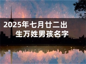 2025年七月廿二出生万姓男孩名字