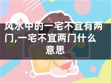 风水中的一宅不宜有两门,一宅不宜两门什么意思