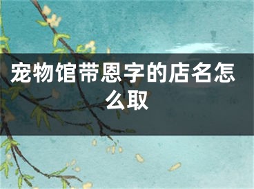 宠物馆带恩字的店名怎么取