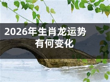 2026年生肖龙运势有何变化