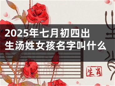 2025年七月初四出生汤姓女孩名字叫什么