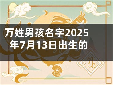 万姓男孩名字2025年7月13日出生的