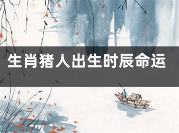 生肖猪人出生时辰命运