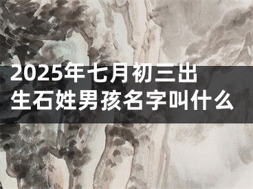 2025年七月初三出生石姓男孩名字叫什么