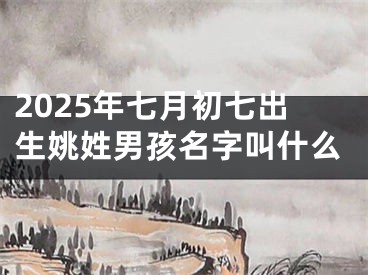 2025年七月初七出生姚姓男孩名字叫什么