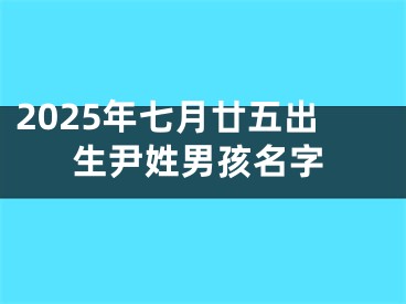 2025年七月廿五出生尹姓男孩名字