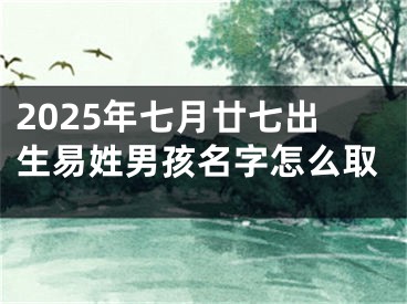 2025年七月廿七出生易姓男孩名字怎么取