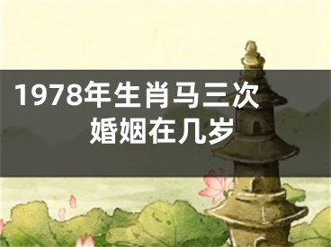 1978年生肖马三次婚姻在几岁