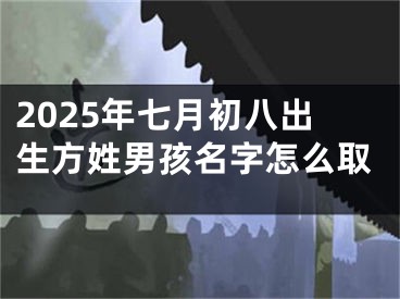 2025年七月初八出生方姓男孩名字怎么取