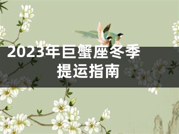 2023年巨蟹座冬季提运指南