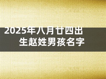 2025年八月廿四出生赵姓男孩名字