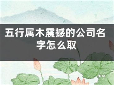 五行属木震撼的公司名字怎么取