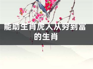 能助生肖虎人从穷到富的生肖