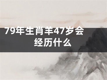 79年生肖羊47岁会经历什么