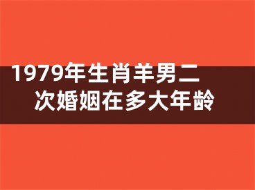 1979年生肖羊男二次婚姻在多大年龄
